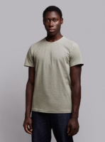 Piqué t-shirt (green melange) in organic cotton, made in Portugal by wetheknot.