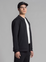 Piqué harrington jacket (black) made in Portugal by wetheknot